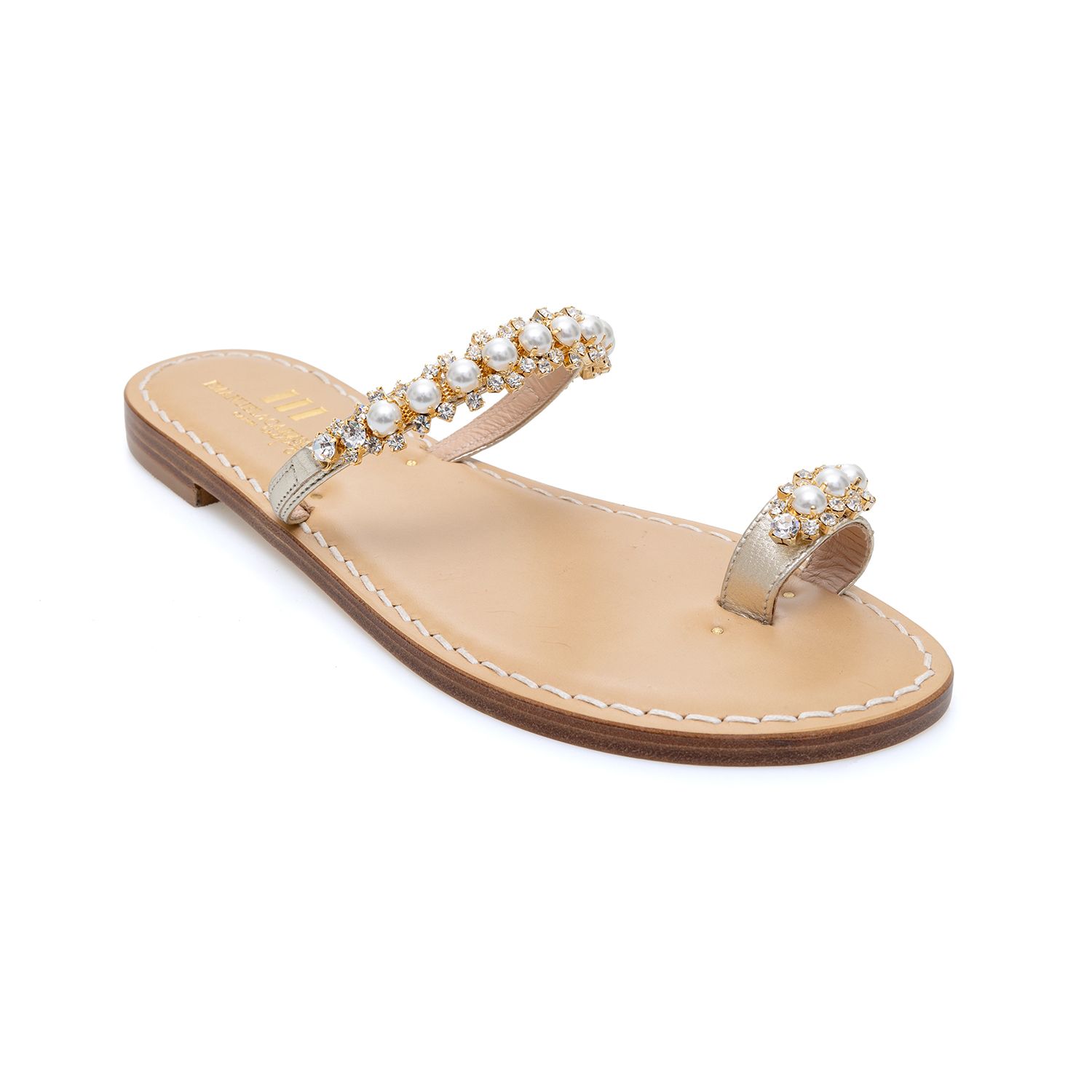 サンダル・ミュール EMANUELA CARUSO Women Sandals W26AT10 FIORE WHITE Emanuela Caruso Capri | Sandals