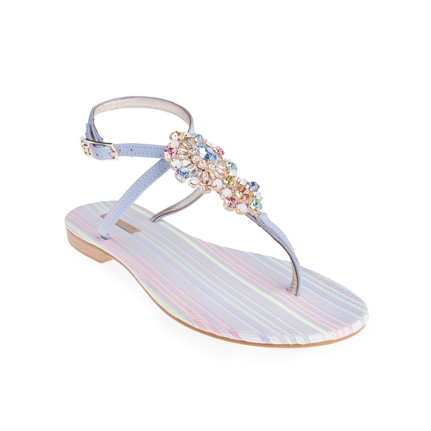 サンダル・ミュール EMANUELA CARUSO Women Sandals W26AT10 FIORE WHITE Emanuela Caruso Capri | Sandals