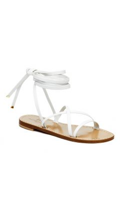 Sandali Hand nailed schiava incrocio nappa bianca