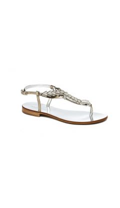 Sandalo serpente infradito spina di pesce black diamond/crystal
