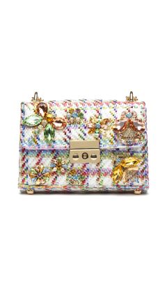 Borsa modello Nizza (medium) patta longuette rafia fantasia white