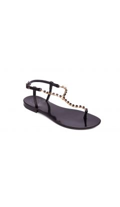 Sandalo infradito minimal pelle nera