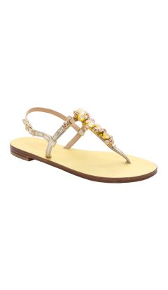 Sandali sun infradito pietre gialle