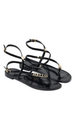 Sandali Hand nailed cavallino hello capri strass