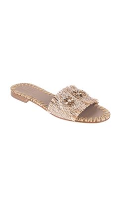 Sandalo ciabatta rafia tahuata gold slave