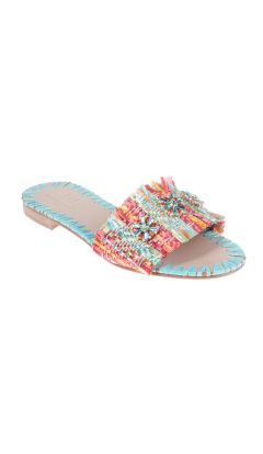 Sandalo ciabatta rafia tahuata multicolor
