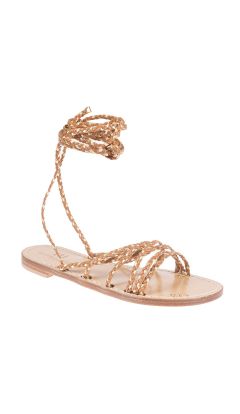 Sandali Hand nailed schiava monacale treccina baio oro