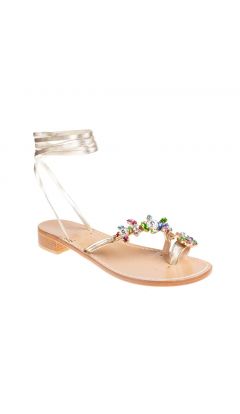 Sandali Hand nailed multicolor caviglia pelle lux
