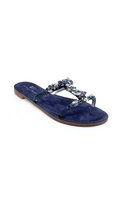 Sandali exclusive monacale pietre blu