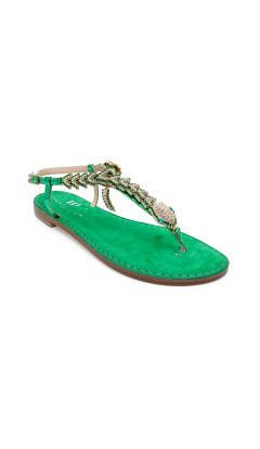 Sandali exclusive serpente verde