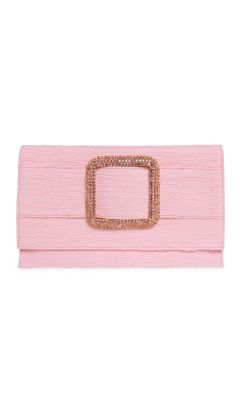 Clutch modello Ravello in tessuto asturias rosa