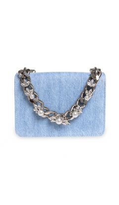 Borsa modello Siviglia tessuto jeans chiaro