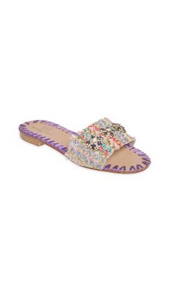 Slipper rafia tahuata rosa multicolor