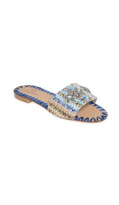Slipper rafia tahuata blu azul