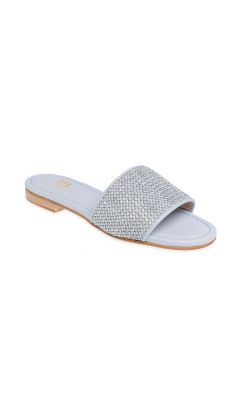 Slipper fascia rafia atuel jeans e nappa azzurro