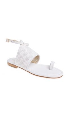 Sandali caviglia rafia atuel bianco e nappa bianca