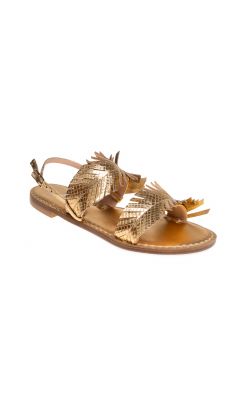 Slipper exclusive foglie laminato oro