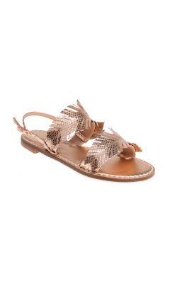 Slipper exclusive foglie laminato oro rosa