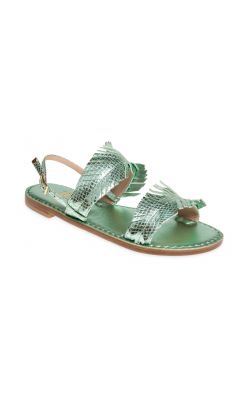 Slipper exclusive foglie laminato verde