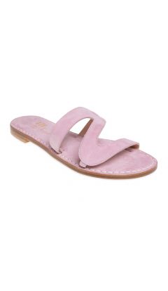 Slipper exclusive camoscio rosa monacale S