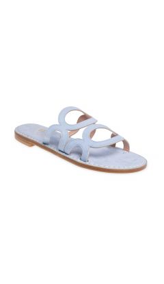 Slipper exclusive camoscio azzurro monacale cerchi