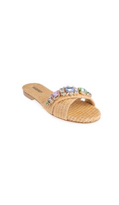 Slipper incrocio rafia pitigliano naturale