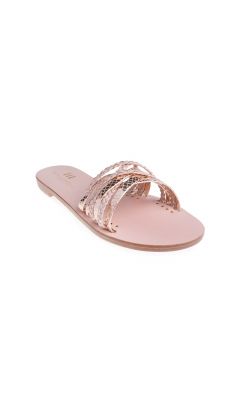 Slipper exclusive multi trecce mignon rosa pink gold