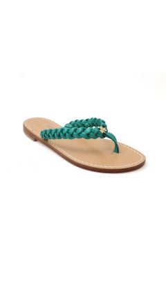 Sandali exclusive infradito treccia verde 